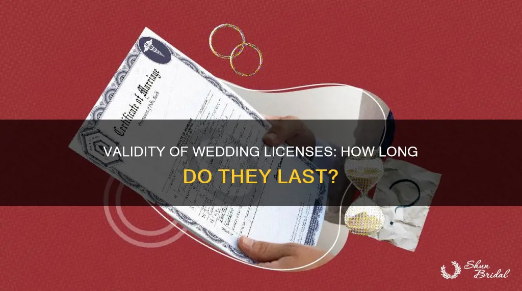 how long is a wedding license good for