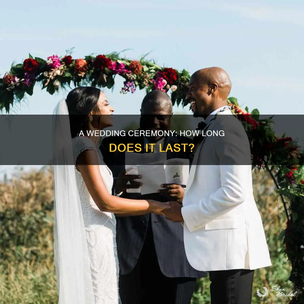 how long is a wedding service