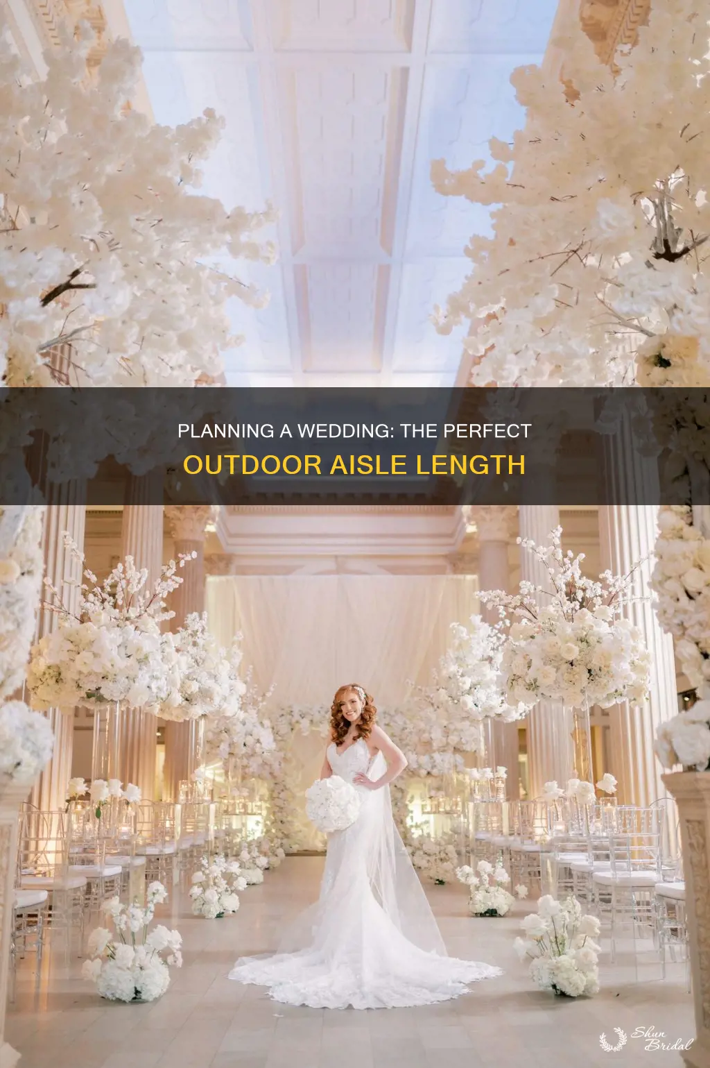how long is outdoor wedding aisle