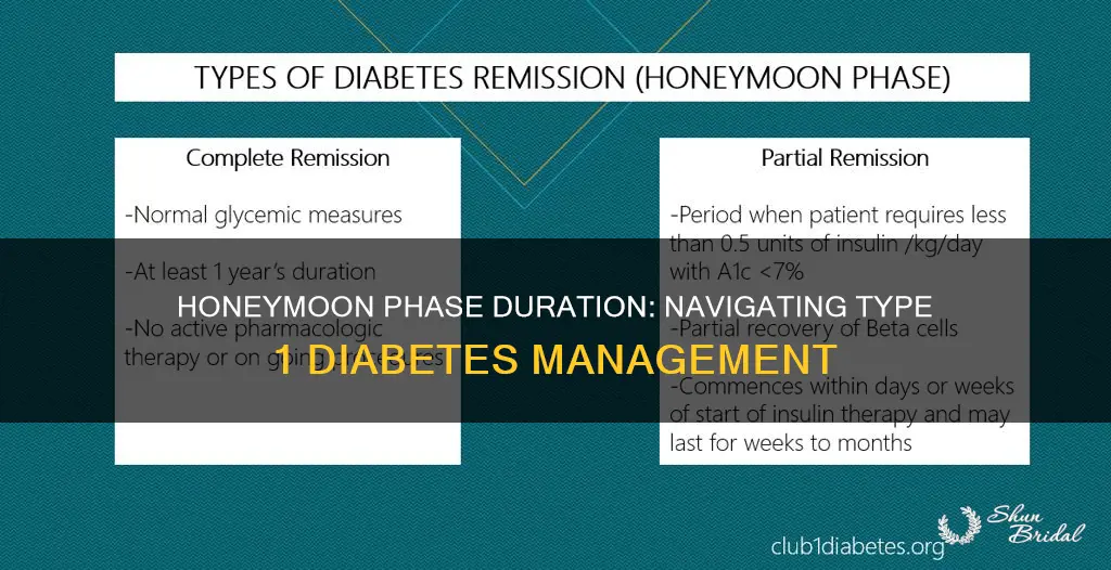 how long is the honeymoon phase in type 1 diabetes