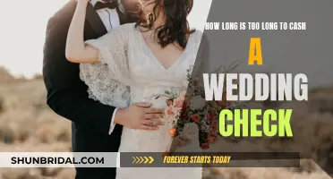 Wedding Check Cashing: Timely or Too Late?