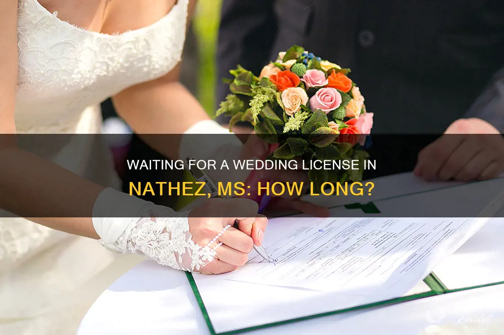 how long is wait for wedding license in nathez ms