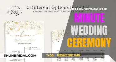 Planning a 30-Minute Wedding: How Long Should Each Passage Be?