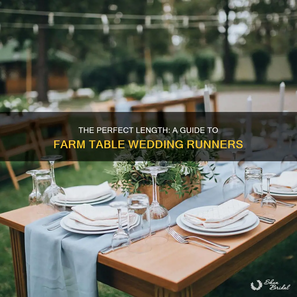 how long should a farm table wedding runner be