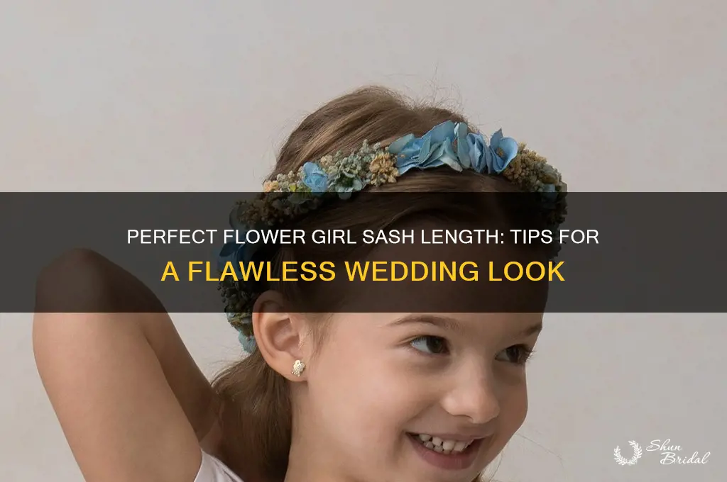 how long should a flower girl sash be