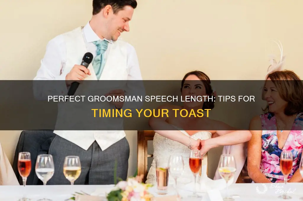how long should a groomsman speech be