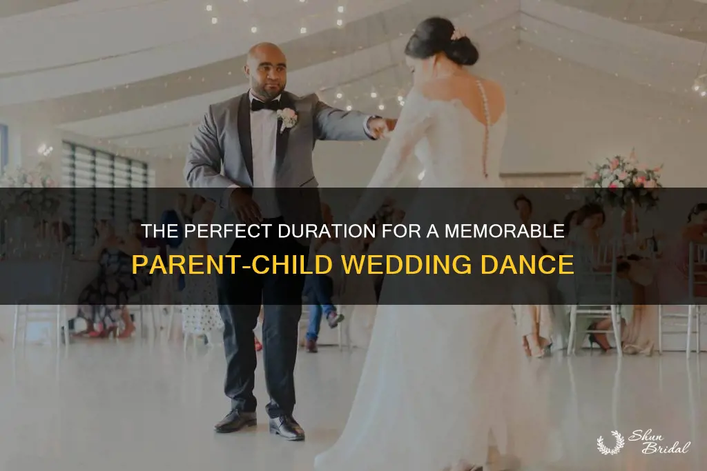 how long should a parent child wedding dance be