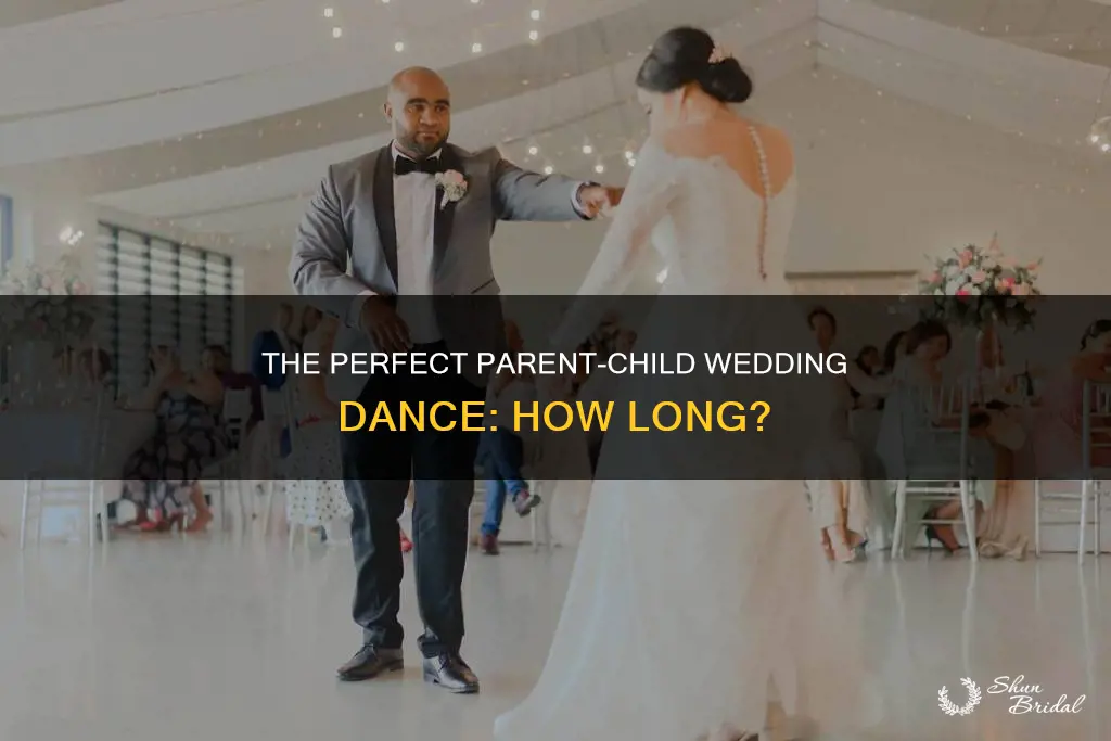 how long should a parent child wedding dance be