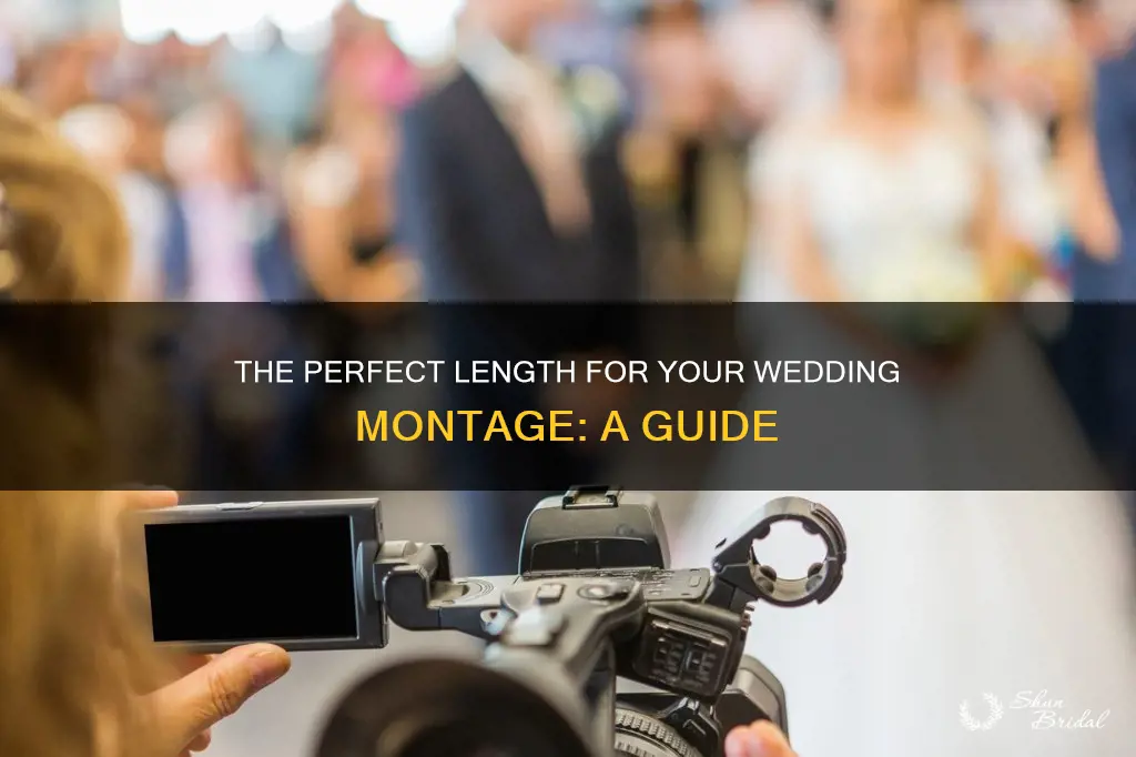 how long should a picture wedding montage last for