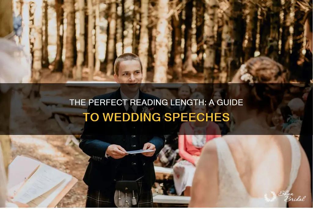 how long should a reading be at a wedding