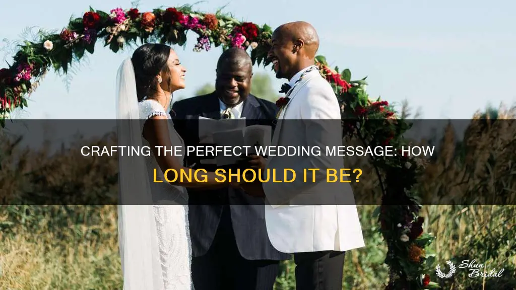 how long should a wedding message be