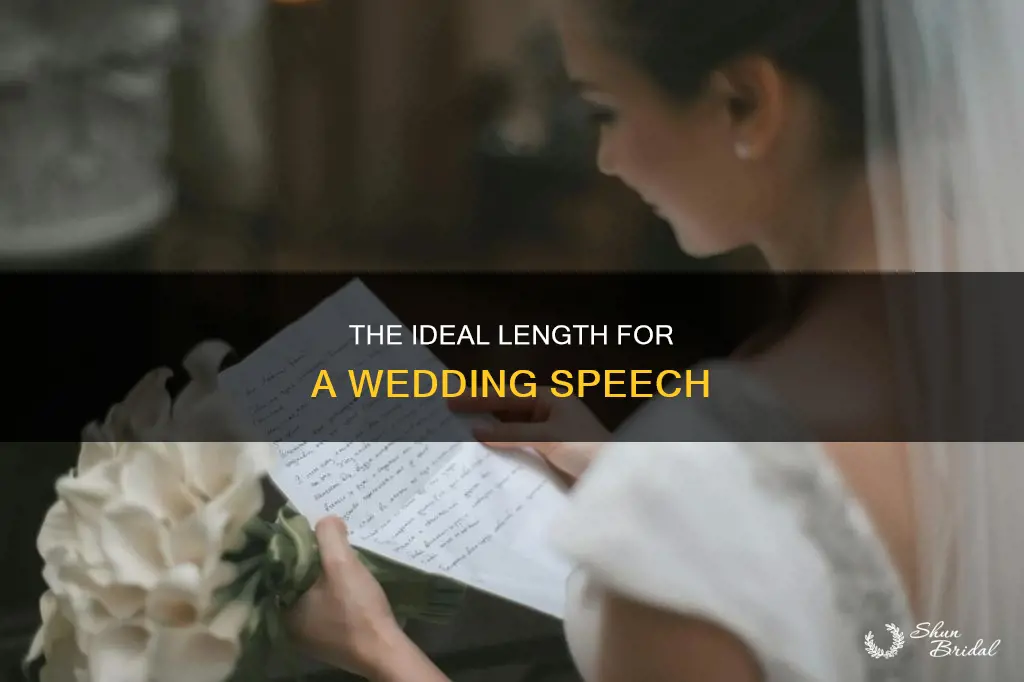 how long should a wedding soeech be
