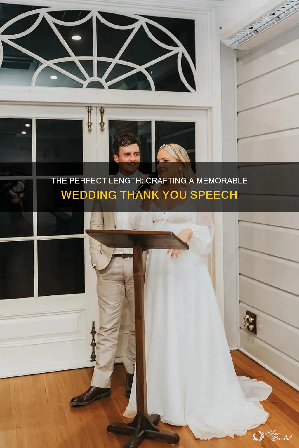 how long should a wedding thank you speech be