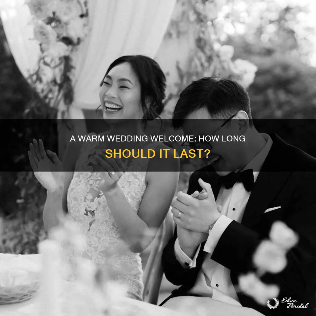 how long should a welcome speech be at a wedding