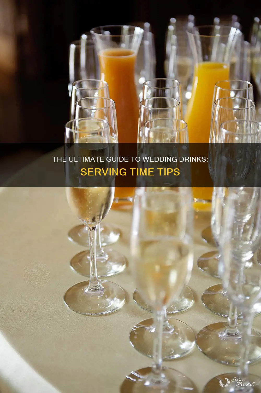 how long should drinks be served at a wedding