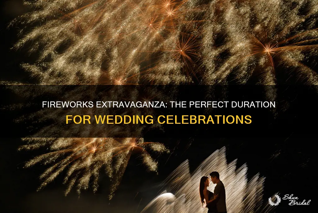 how long should fireworks show last at wedding