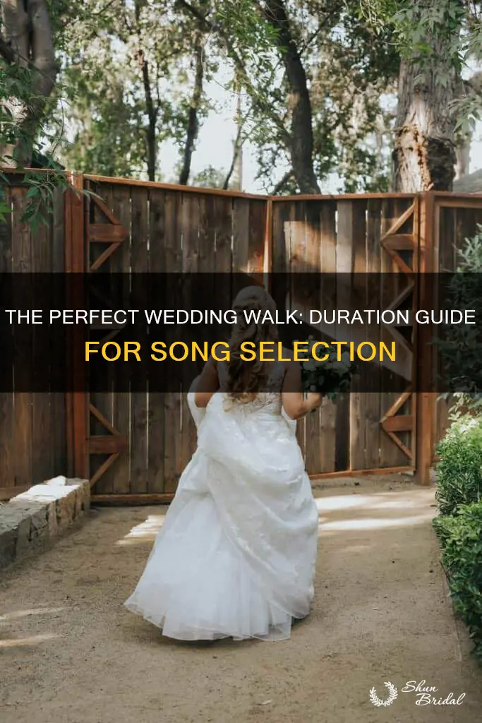 how long should walk in song be for wedding