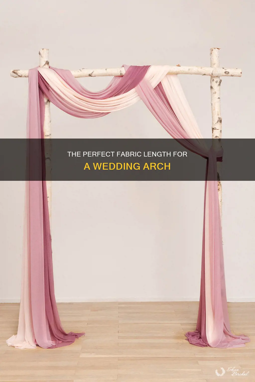 how long should wedding arch fabric be
