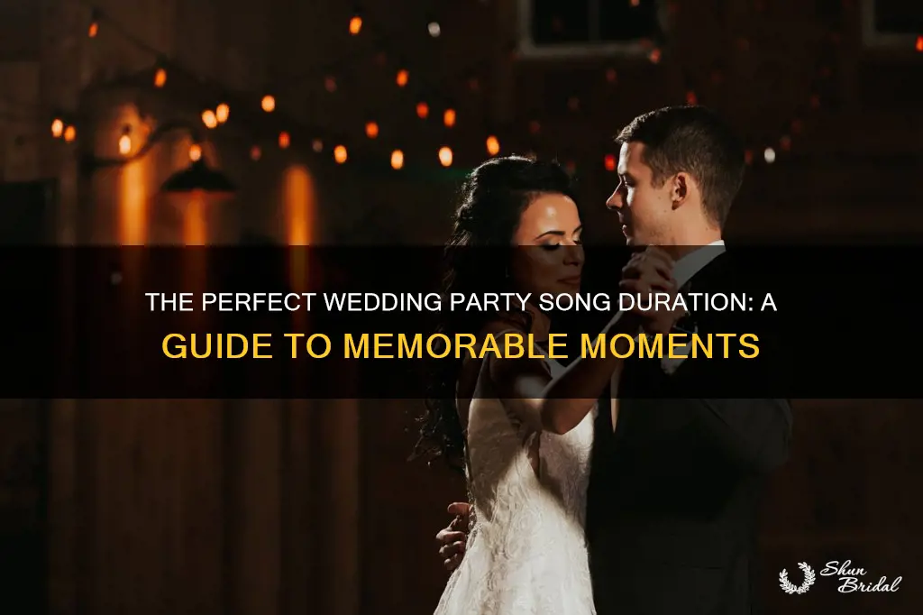 how long should wedding party song be