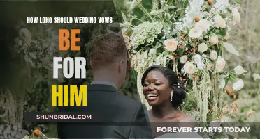 His Wedding Vows: Length and What to Include