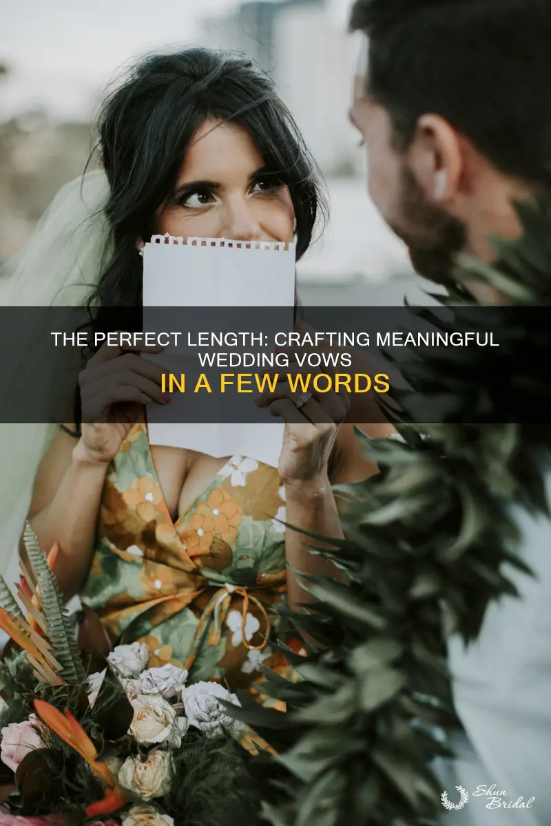 how long should wedding vows be word count