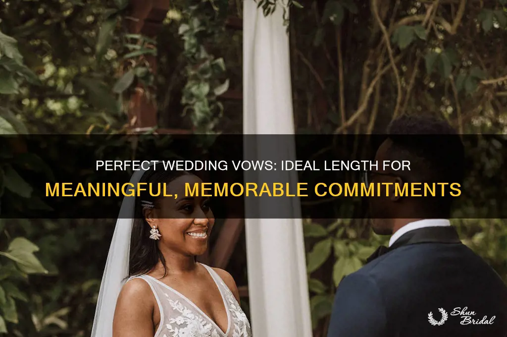 how long should wedding vows go for