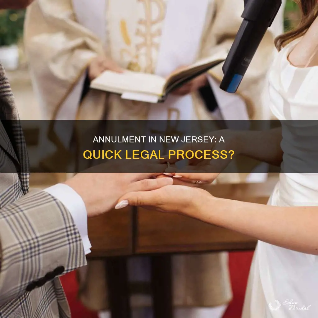 how long to annul wedding in nj