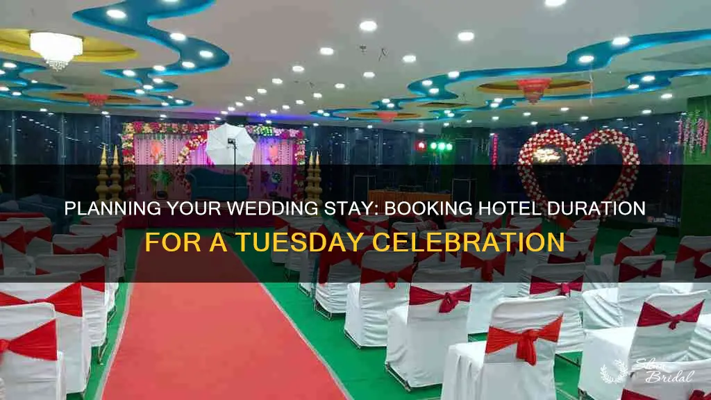 how long to book hotel for tuesday wedding