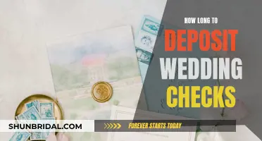 Wedding Check Deposit: Timely Action for Newlyweds