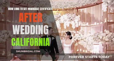 California Marriage Certificate: Timeframe from Wedding to Issuance