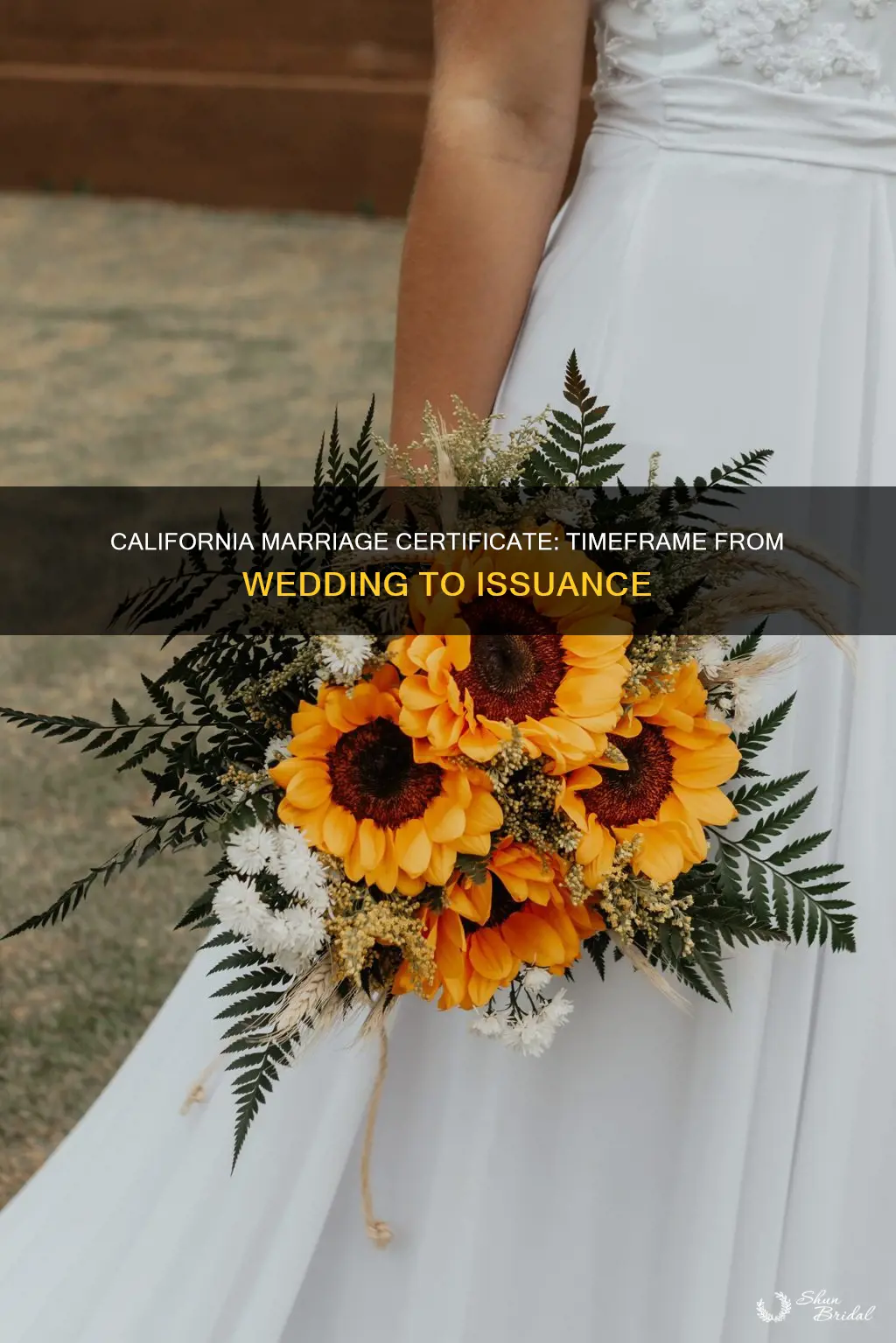 how long to get marriage certificate after wedding california