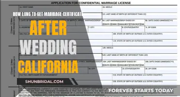 When to Expect Your California Marriage Certificate