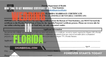 Marriage Certificate Wait Time in Florida After Wedding