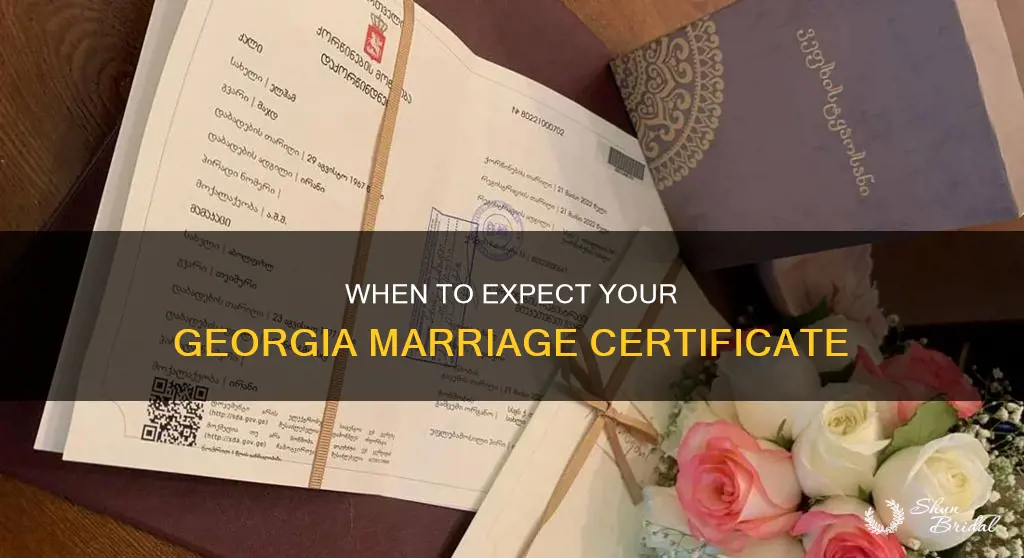 how long to get marriage certificate after wedding in Georgia