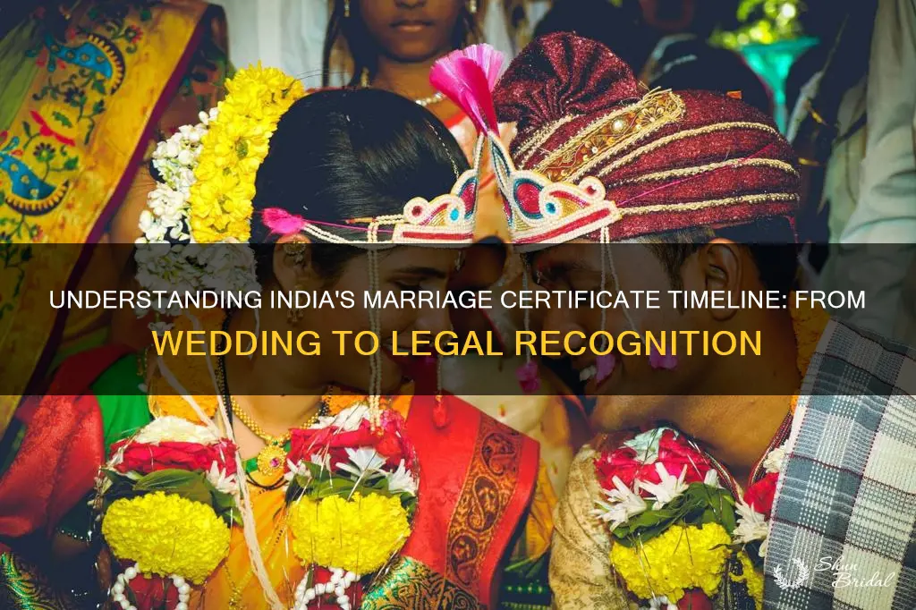 how long to get marriage certificate after wedding in india