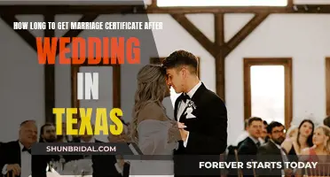 Texas Marriage Certificate: Understanding the Post-Wedding Timeline