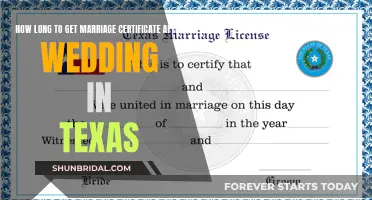 Marriage Certificate Wait Time in Texas: Post-Wedding