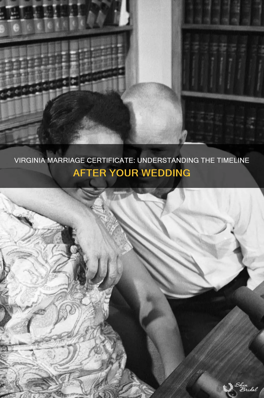 how long to get marriage certificate after wedding in Virginia