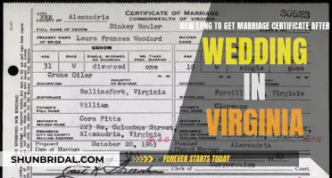 When to Expect Your Virginia Marriage Certificate