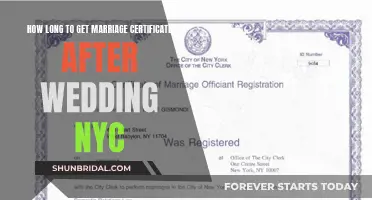 When to Expect Your NYC Marriage Certificate