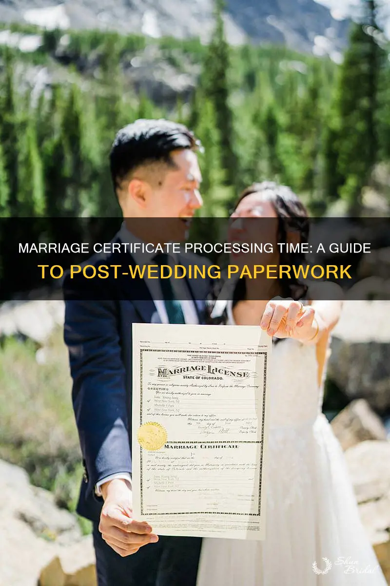 how long to get marriage certificate after wedding pa