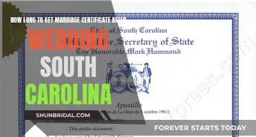When to Expect Your South Carolina Marriage Certificate
