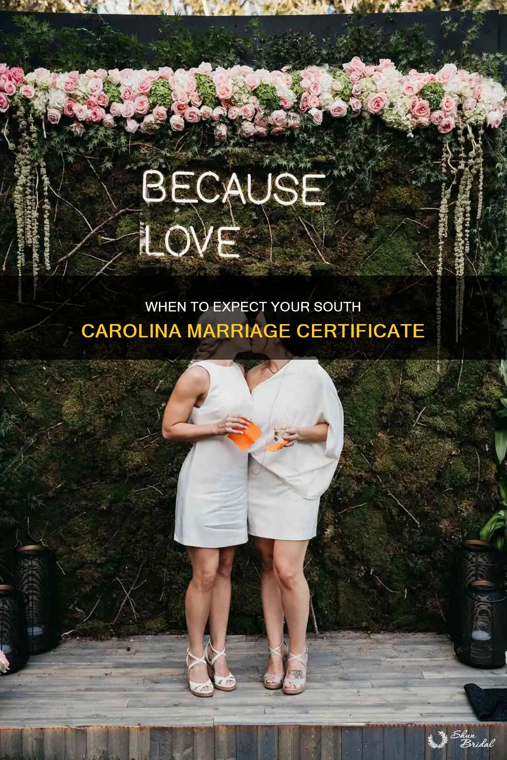 how long to get marriage certificate after wedding south carolina