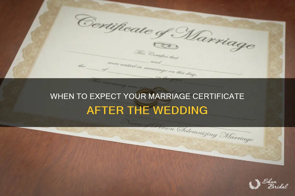 how long to get marriage certificate after wedding