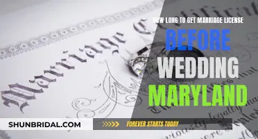 Maryland Marriage Licenses: Timing and Requirements for Your Wedding