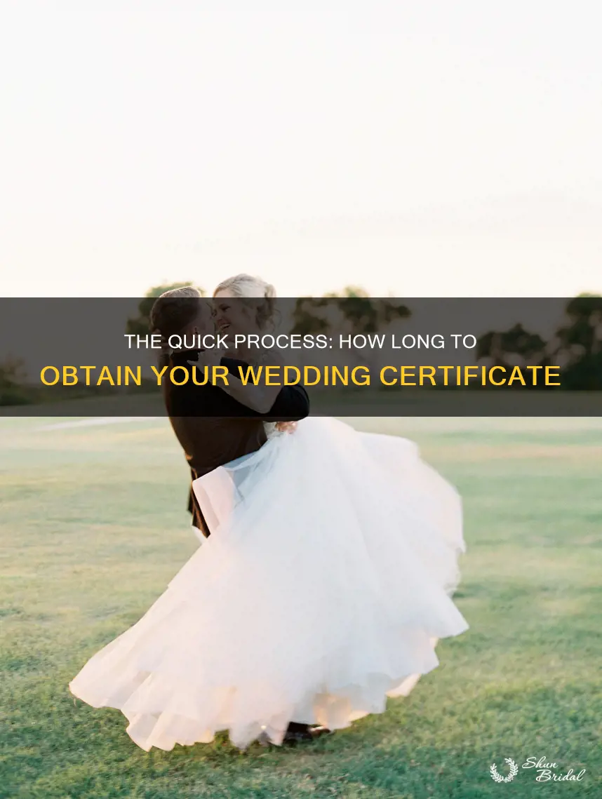 how long to get wedding certificate