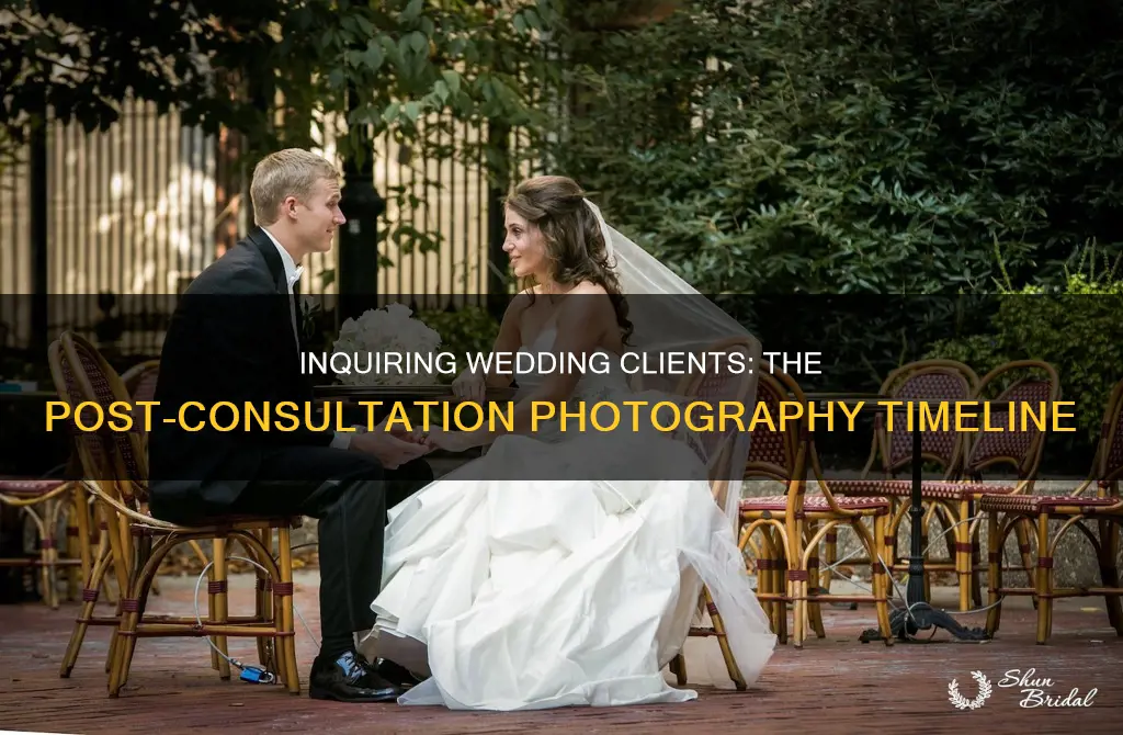 how long to inquire with wedding client after consultation photography