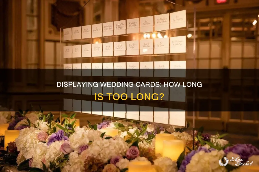 how long to keep wedding cards up