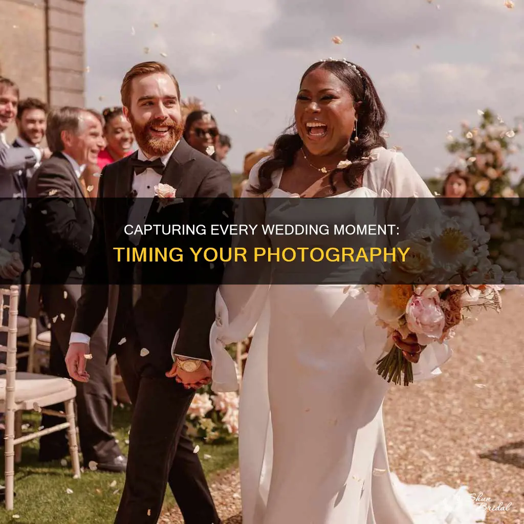 how long to photograpoh each part of wedding
