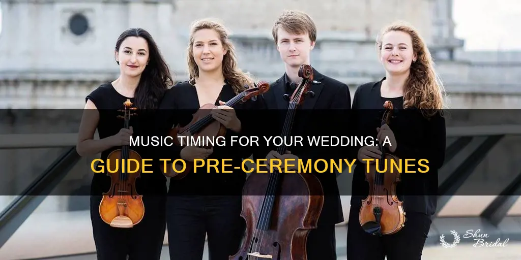 how long to play music before wedding ceremony